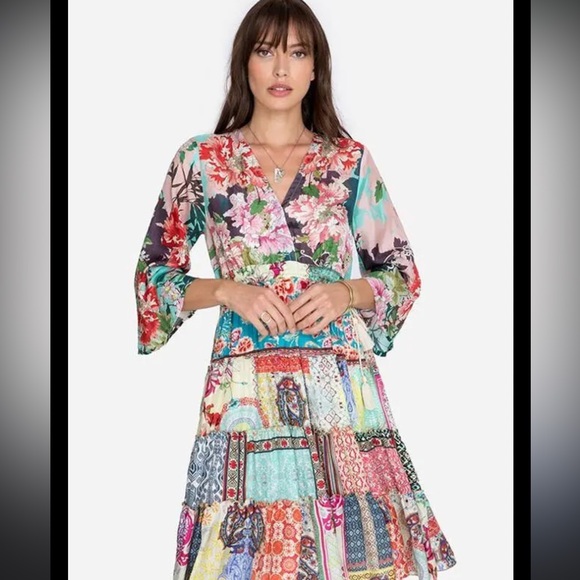 Johnny Was Gigi Patchwork Dress - Picture 2 of 9